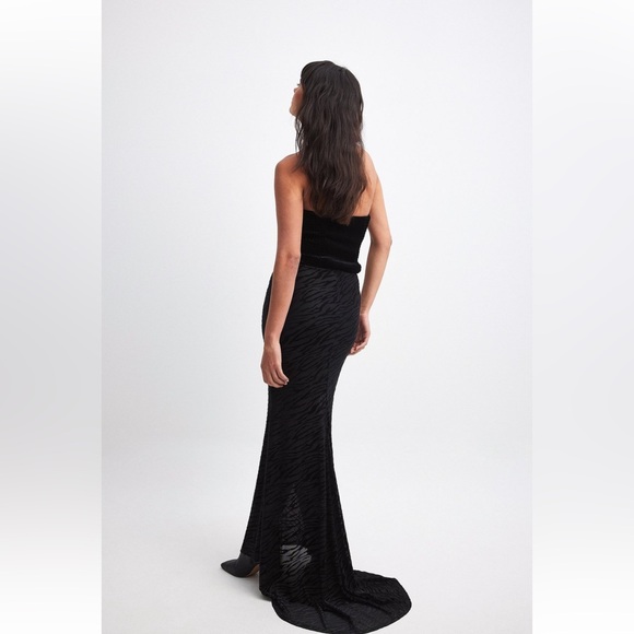 NWT NA-KD Burnt Out Velvet Maxi Skirt - Picture 5 of 10